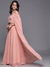 Pink Solid Georgette Lehenga Set - 20103O