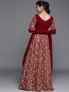 Maroon Embroidered Georgette Lehenga Set - 20134O