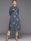 Blue Printed Cotton Kurta - 23123O