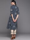 Blue Printed Cotton Kurta - 23123O