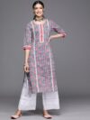 Blue Printed Cotton Kurta - 23357O