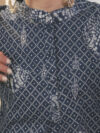 Blue Printed Cotton Kurta - 23123O