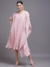 Pink Printed Georgette Dress - 23494O
