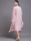 Pink Printed Georgette Dress - 23494O